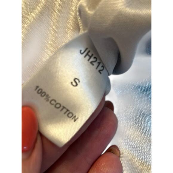 THML Gray and White Striped Dress with Floral Embroidery - Size S - Picture 11 of 14